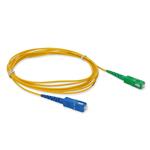Picture of 2m ASC to SC Yellow OS2 Simplex OFNR (Riser-Rated) SMF Fiber Patch Cable