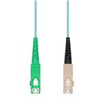 Picture of 30m ASC to SC Aqua OM4 Simplex OFNR (Riser-Rated) Fiber Patch Cable