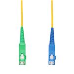Picture of 2m ASC to SC Yellow OS2 Simplex Microboot, Snagless OFNR (Riser-Rated) SMF Fiber Patch Cable with Serialized Labeled Ends