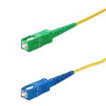 Picture of 2m ASC to SC Yellow OS2 Simplex Microboot, Snagless OFNR (Riser-Rated) SMF Fiber Patch Cable with Serialized Labeled Ends and 3mm OD Jacket