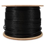 Picture of 1000ft Non-Terminated Black CAT 6 PVC Bulk Cable Outdoor