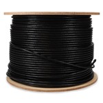 Picture of 1000ft Non-Terminated Black CAT 6 PVC Bulk Cable Outdoor