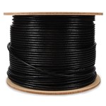 Picture of 1000ft Non-Terminated Black CAT 6 PVC Bulk Cable Outdoor