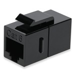 Picture of Cat6 RJ-45 (Female) to RJ-45 (Female) Black Inline Coupler