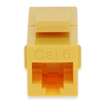 Picture of Cat6 RJ-45 (Female) to RJ-45 (Female) Yellow Inline Coupler