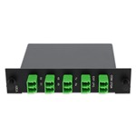 Picture of 4+3 Channel LGX DWDM Mux/Demux C48–C51 with OTDR, Test Tx/Rx, Upgrade, and Express Ports, LC/APC Connectors