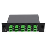 Picture of 4+3 Channel LGX DWDM Mux/Demux C52–C55 with OTDR, Test Tx/Rx, Upgrade, and Express Ports, LC/APC Connectors