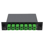 Picture of 8+3 Channel LGX DWDM Mux/Demux C24–C31 with OTDR, Test Tx/Rx, Upgrade, and Express Ports, LC/APC Connectors