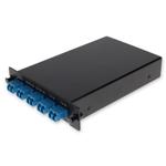 Picture of 2 Channel 1W LGX DWDM MUX and DEMUX (Duplex), ITU 100GHz, Channels 27-28, with Express Port, Monitor Port, and UPC/LC Connectors