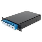 Picture of 8 Channel 1W LGX DWDM MUX and DEMUX (Duplex), ITU 100GHz, Channels 38-45, with Express Port and Monitor Port, and UPC/LC Connectors