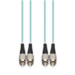 Picture of 1m FC to FC Aqua OM4 Duplex OFNR (Riser-Rated) Fiber Patch Cable