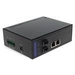 Picture of 10/100/1000Base-TX(RJ-45) x2 to 2 Open SFP Port POE+ (30W) Media Converter