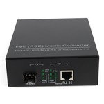 Picture of 10/100/1000Base-TX(RJ-45) to Open SFP Port POE+ Media Converter