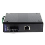 Picture of 10/100/1000Base-TX(RJ-45) to 1000Base-SX(SC) MMF 850nm 550m Industrial Mini Media Converter With POE+