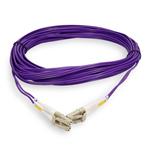 Picture of 0.5m LC to LC Purple OM4 Duplex OFNR (Riser-Rated) Fiber Patch Cable