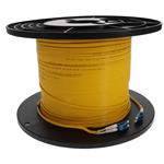 Picture of 100m LC to LC Yellow OS2 Duplex OFNR (Riser-Rated) SMF Fiber Patch Cable