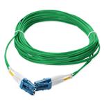 Picture of 10m LC to LC Green OS2 Duplex OFNR (Riser-Rated) TAA SMF Fiber Patch Cable