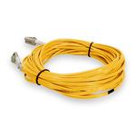 Picture of 12m LC to LC Yellow OM3 Duplex OFNR (Riser-Rated) Fiber Patch Cable