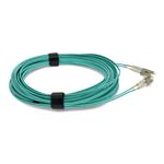 Picture of 12.5m LC to LC Aqua OM4 Duplex OFNR (Riser-Rated) Fiber Patch Cable