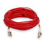 Picture of 13m LC to LC Red OM4 Duplex OFNR (Riser-Rated) Fiber Patch Cable