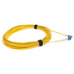Picture of 16m LC to LC Yellow OS2 Duplex OFNR (Riser-Rated) SMF Fiber Patch Cable
