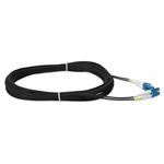 Picture of 1m LC to LC Black OS2 Duplex OFNR (Riser-Rated) SMF Fiber Patch Cable