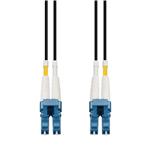 Picture of 3m LC to LC Black OS2 Duplex OFNR (Riser-Rated) TAA SMF Fiber Patch Cable