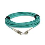 Picture of 49m LC to LC Aqua OM4 Duplex OFNR (Riser-Rated) Fiber Patch Cable