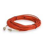 Picture of 50m LC to LC Orange OM4 Duplex OFNP (Plenum-Rated) Fiber Patch Cable