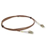Picture of 5m LC to LC Brown OM4 Duplex OFNR (Riser-Rated) TAA Fiber Patch Cable