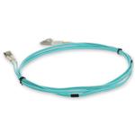 Picture of 5m LC to LC Aqua OM4 Duplex OFNR (Riser-Rated) TAA Fiber Patch Cable