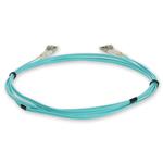 Picture of 5m LC to LC Aqua OM4 Duplex OFNR (Riser-Rated) TAA Fiber Patch Cable