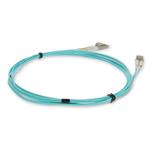 Picture of 5m LC to LC Aqua OM4 Duplex OFNR (Riser-Rated) TAA Fiber Patch Cable