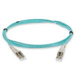 Picture of 5m LC to LC Aqua OM4 Duplex OFNR (Riser-Rated) TAA Fiber Patch Cable