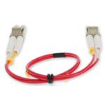 Picture of 5m LC to LC Red OM4 Duplex OFNP (Plenum-Rated) TAA Fiber Patch Cable