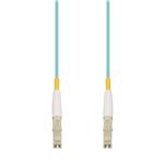 Picture of 65m LC to LC Aqua OM4 Simplex OFNR (Riser-Rated) Fiber Patch Cable