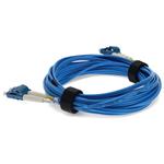 Picture of 6ft LC to LC Blue OS2 Duplex OFNR (Riser-Rated) SMF Fiber Patch Cable