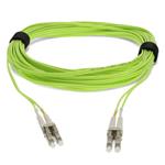 Picture of 6m LC to LC Lime Green OM5 Duplex OFNR (Riser-Rated) Fiber Patch Cable