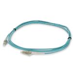 Picture of 7m LC to LC Aqua OM4 Simplex OFNR (Riser-Rated) Fiber Patch Cable