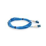 Picture of 1ft LC to LC Blue OS2 Duplex Microboot, Snagless OFNR (Riser-Rated) SMF Fiber Patch Cable with 1.6mm OD Jacket