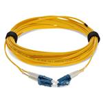 Picture of 9m LC to LC Yellow OS2 Duplex Microboot, Snagless OFNR (Riser-Rated) SMF Fiber Patch Cable