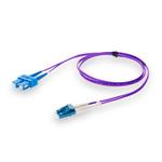 Picture of 10ft LC to SC Purple OS2 Duplex OFNR (Riser-Rated) TAA SMF Fiber Patch Cable