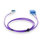 Picture of 10ft LC to SC Purple OS2 Duplex OFNR (Riser-Rated) TAA SMF Fiber Patch Cable