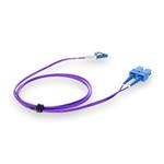 Picture of 10ft LC to SC Purple OS2 Duplex OFNR (Riser-Rated) TAA SMF Fiber Patch Cable