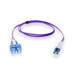 Picture of 10ft LC to SC Purple OS2 Duplex OFNR (Riser-Rated) TAA SMF Fiber Patch Cable