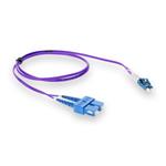 Picture of 5ft LC to SC Purple OS2 Duplex OFNR (Riser-Rated) TAA SMF Fiber Patch Cable