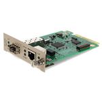 Picture of 10/100Base-TX(RJ-45) with Open SFP Slot Media Converter Card for our rack system