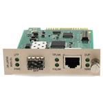 Picture of 10/100Base-TX(RJ-45) with Open SFP Slot Media Converter Card for our rack system