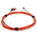 Picture of 1m SC (Male) Orange OM2 to LC (Male) Yellow OS2 Duplex OFNR Mode Conditioning Cable