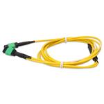 Picture of 3m MPO/APC to 2xMPO/APC Yellow OS2 LSZH 8-Strand SMF Fiber Patch Cable